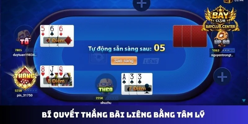 Bí quyết thắng bài liêng bằng tâm lý