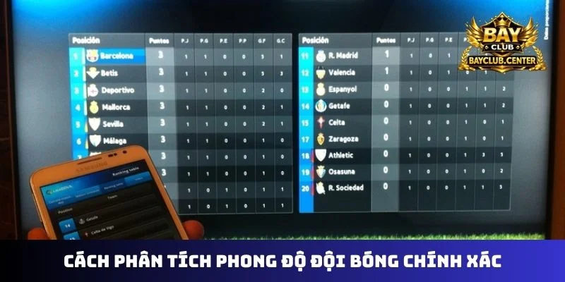 Cách phân tích phong độ đội bóng chính xác