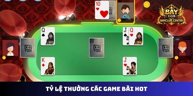 Tỷ lệ thưởng các game bài HOT