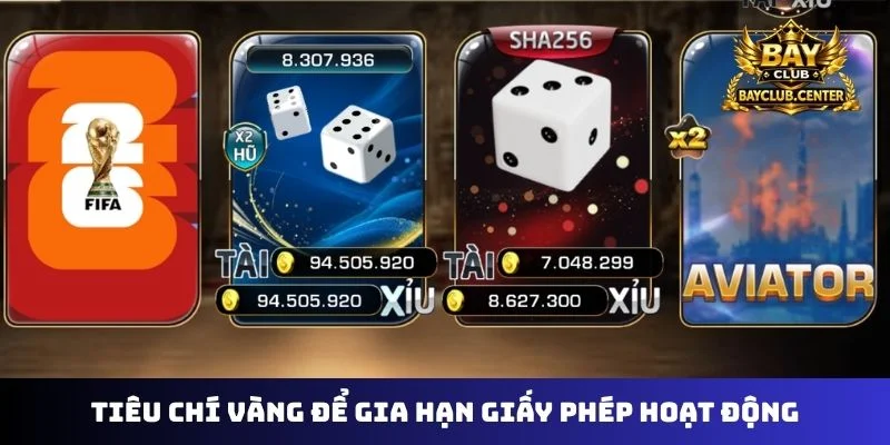 Tiêu chí vàng để gia hạn giấy phép hoạt động