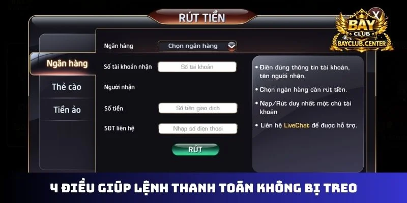 4 điều giúp lệnh thanh toán không bị treo